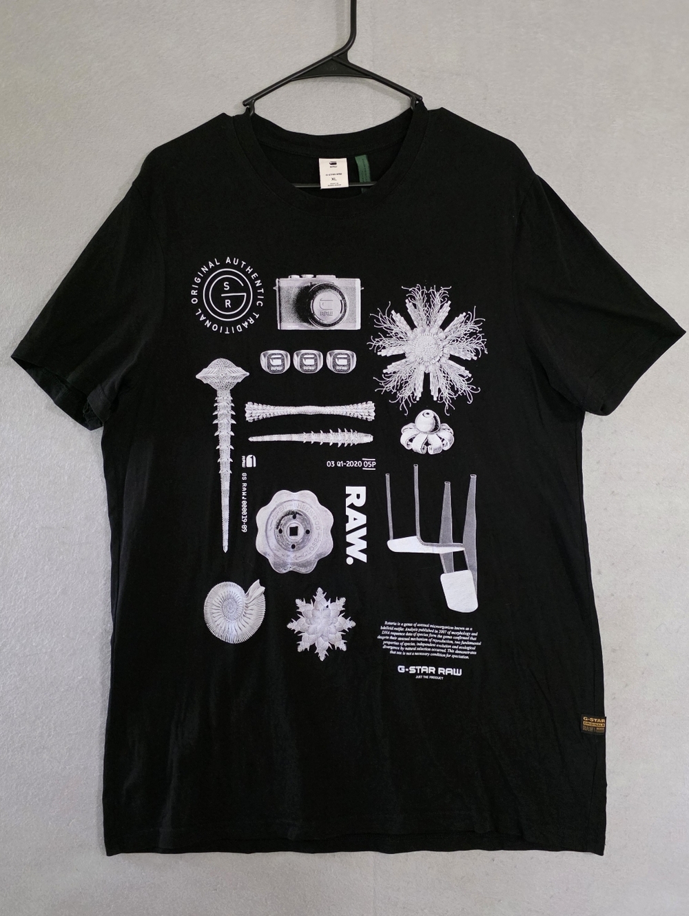 G Star Raw Mens Object Raw Graphic T Shirt Slim Size XL